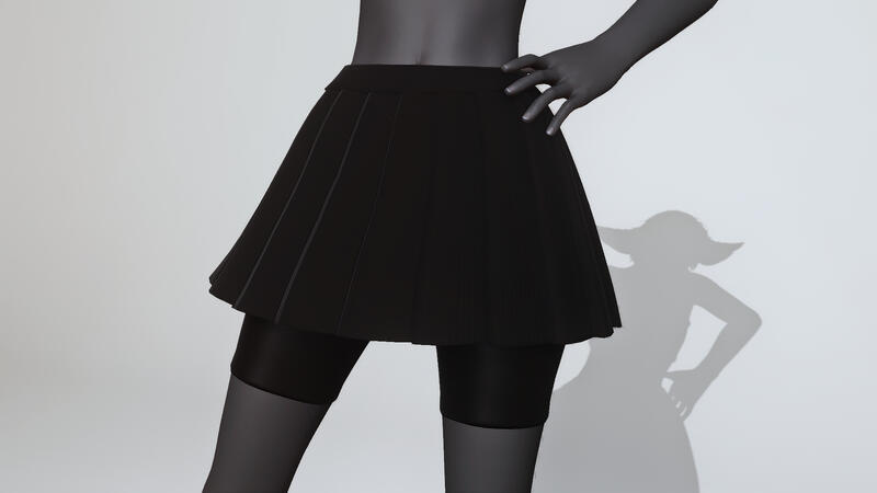 skirt and biker shorts